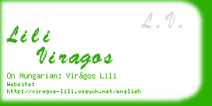 lili viragos business card